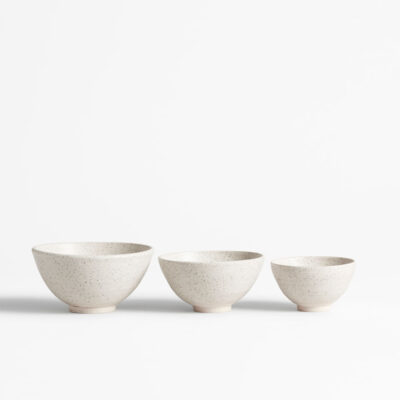 TYBO - MONA, sæt af skåle - Æggeskals hvid