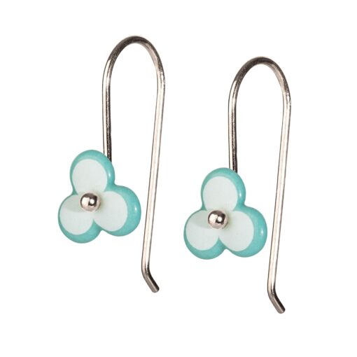 SCHERNING - Clover ørekroge - Aquamarine