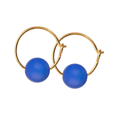 SCHERNING - Glow Hoop øreringe - Royal blue