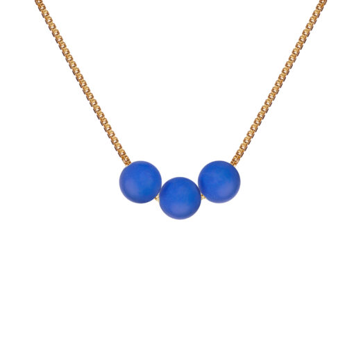 SCHERNING - Glow Trio halskæde - Royal Blue