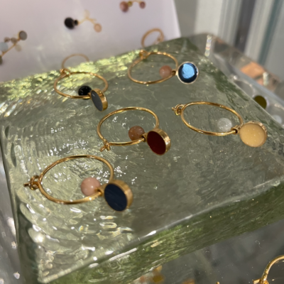 Ditte Gren - Dot&Stone Hoop Ørering