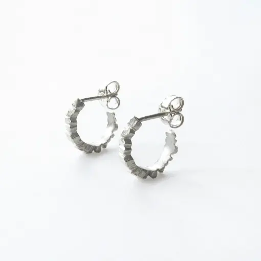 Sarah Winther - Crystallized Hoops (sølv)
