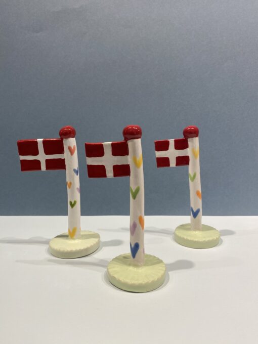 TheClayPlay - Flag (10-14 cm) med hjerter