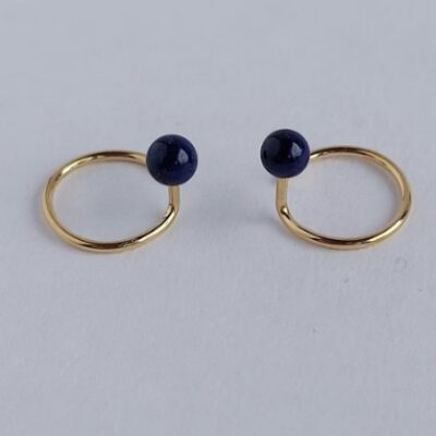 SØBYE - BLÅ Lapis Lazuli Onepiece Øreringe