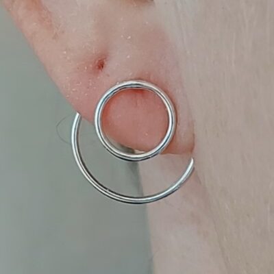 SØBYE - Dobbelt Cirkel Onepiece Øreringe