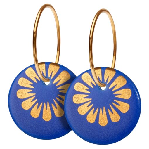 SCHERNING - BLOOM øreringe - ROYAL BLUE