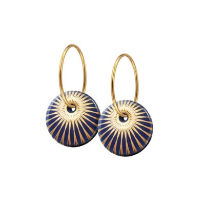 SCHERNING - SPLASH øreringe MIDNIGHT/GOLD