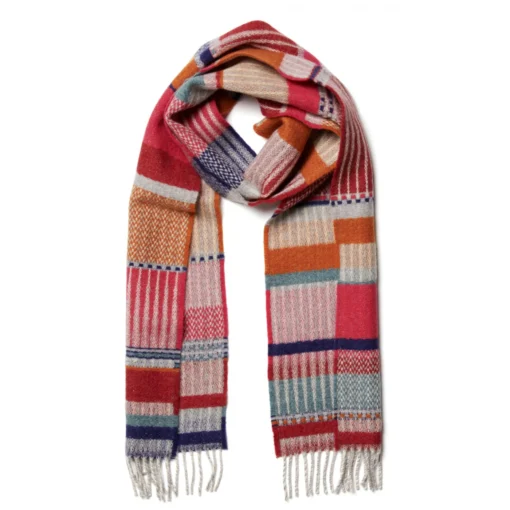 Wallace#Sewell - Maela tørklæde (Barnabee pink/rød/orange)