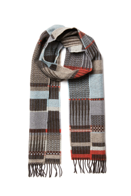 Wallace#Sewell - Maela Soot tørklæde (aqua/beige)