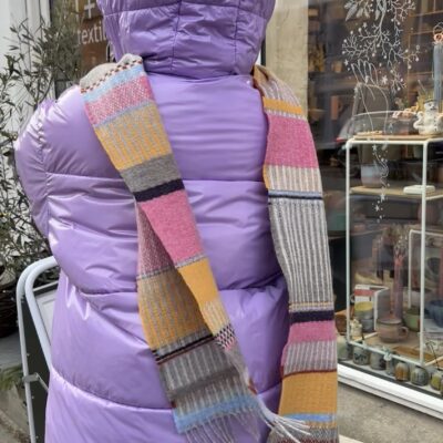 Wallace#Sewell - Maela tørklæde (Bubblegum pink/gul)