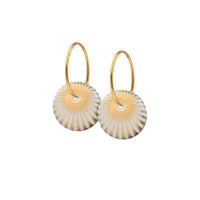 SCHERNING - Splash øreringe - Lys Golden Glow