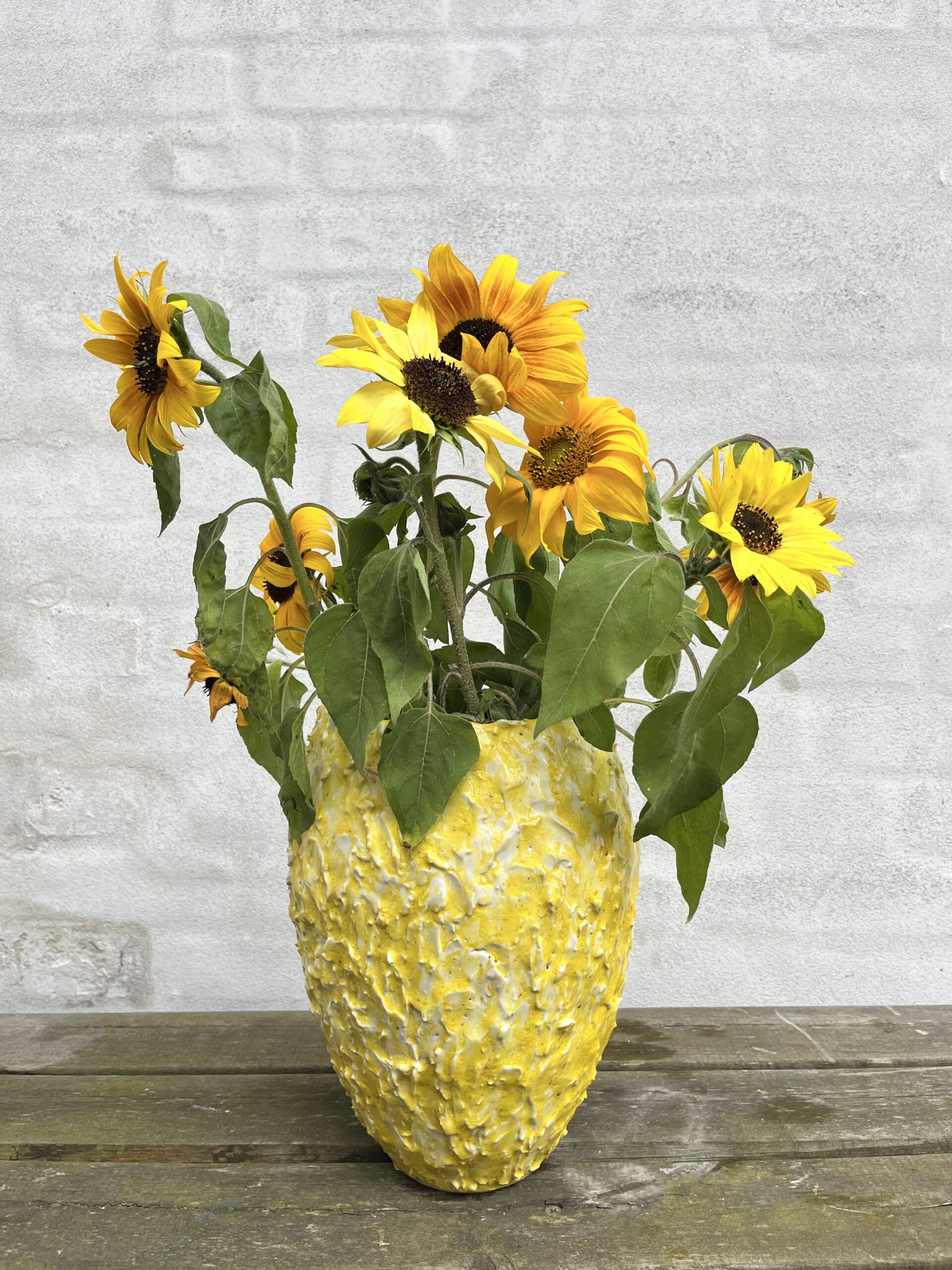 Bjarni Sigurdsson - Gulvvase, unika - Gul