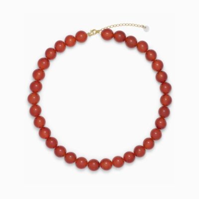 Soi - Chunky Rød Jade - Krystal halskæde