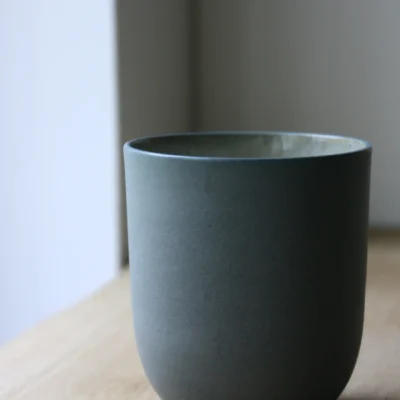 Mia Maya Design - Kaffekop, Petrol Blue w/ crystal glaze (400 ml)