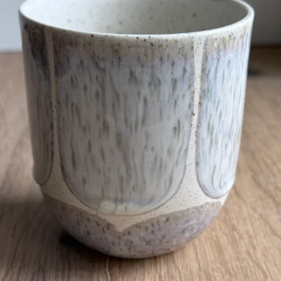 Mia Maya, Kramik kaffekop, Matt White/Brush (200 ml)