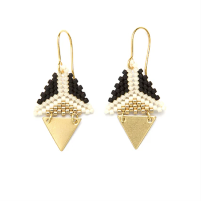 Ditte Gren Øreringe i sort og grå