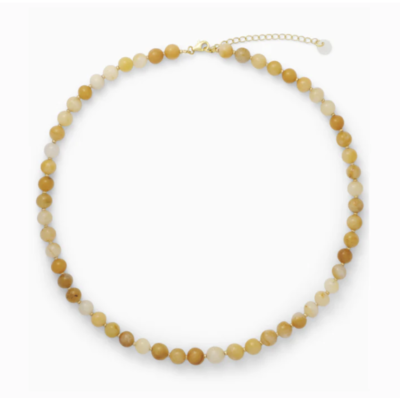 Soi - Orange Aventurine med Ferskvandsperler - Krystal halskæde