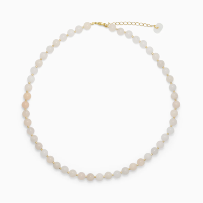 Soi - Rosa Jade med Ferskvandsperler - Krystal halskæde