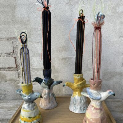 Mette Joensen - Lysestage med fugl