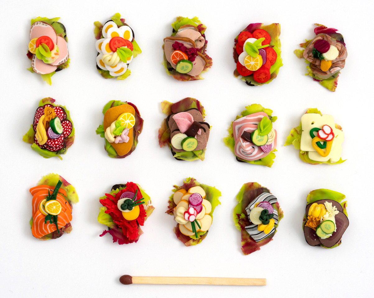 Maria Ortmann - Smørrebrød magneter (enkelt)