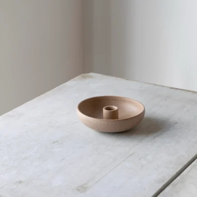 Julie Damhus - ODA Lysestage med skål (Beige)