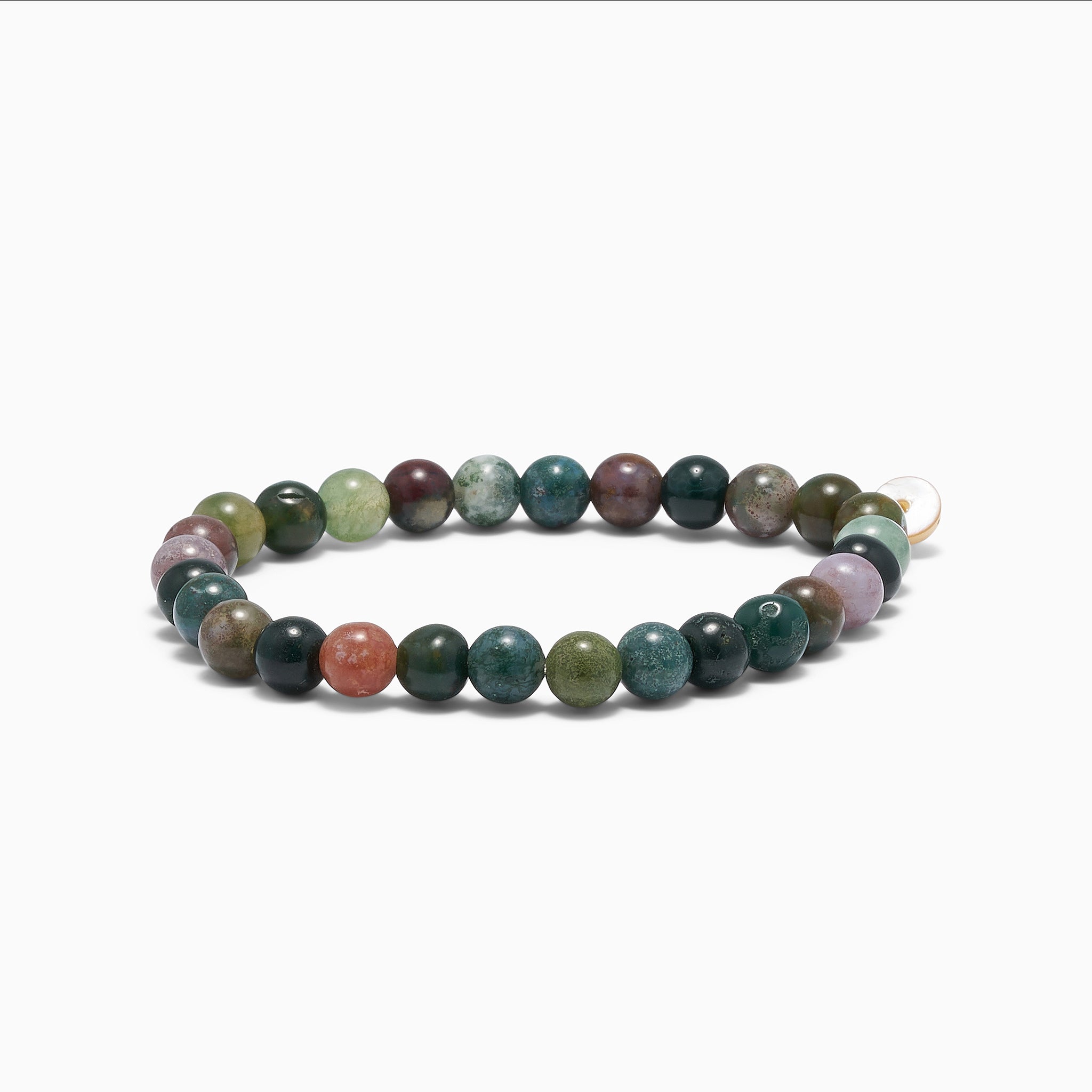 SOI - 1x1 26 Indian Agate Stretch Bracelet