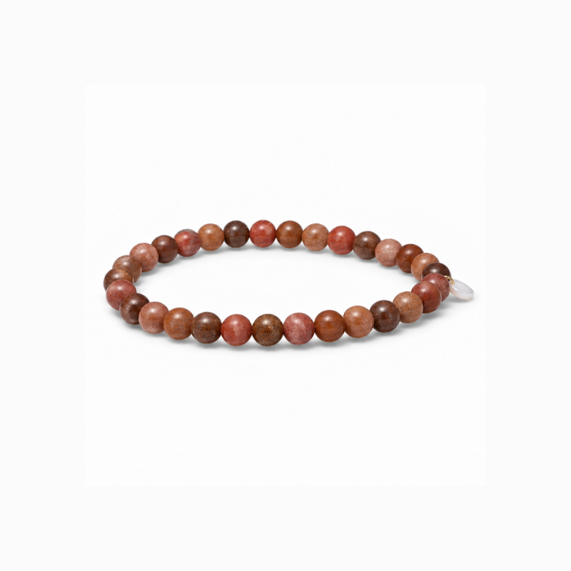 SOI - 1x1 26 Purple Brown Aventurine Stretch Bracelet